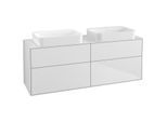 Villeroy und Boch Finion Waschtischunterschrank G72100MT 160x60,3x50,1cm, Glass White Matt, White matt lacquer