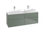 Villeroy und Boch Finion Waschtischunterschrank G84100GM 160x60,3cm, Emotion, Abdeckplatte white matt, Olive Matt Lacquer