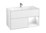 Villeroy und Boch Finion Waschtischunterschrank F040GFGF 99,6x59,1x49,8cm, Regal rechts Glossy white lacquer, Glossy white lacquer