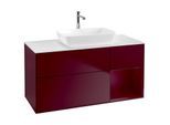 Villeroy und Boch Finion Waschtischunterschrank G831HBHB 120cm, Abdeckplatte white matt, Emotion, Regale Peony matt lacquer, Peony Matt