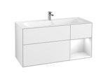Villeroy und Boch Finion Waschtischunterschrank F070GFGF 119,6x59,1cm, Regal rechts Glossy white lacquer, Glossy white lacquer