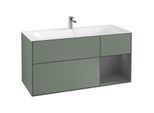 Villeroy und Boch Finion Waschtischunterschrank F070GKGM 119,6x59,1cm, Regal rechts Anthracite matt, Olive Matt Lacquer