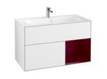 Villeroy und Boch Finion Waschtischunterschrank G040HBGF 99,6x59,1cm, Emotion, Regal rechts Peony, Glossy white lacquer