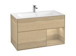 Villeroy und Boch Finion Waschtischunterschrank G040PCPC 99,6x59,1cm, Emotion, Regal rechts Oak Veneer, Oak Veneer