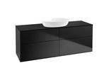 Villeroy und Boch Finion Waschtischunterschrank GA9200PD 160x60,3cm, Emotion, Abdeckplatte black matt, Black matt lacquer