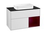 Villeroy und Boch Finion Waschtischunterschrank G662HBMT 100x60,3x50,1cm, Regal rechts Peony, White matt lacquer