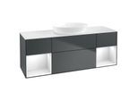 Villeroy und Boch Finion Waschtischunterschrank GD01GFHG 120cm, Abdeckplatte white matt, Emotion, Regale Glossy white lacquer, Midnight Blue Matt Lacquer