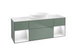 Villeroy und Boch Finion Waschtischunterschrank GD01GFGM 120cm, Abdeckplatte white matt, Emotion, Regale Glossy white lacquer, Olive Matt Lacquer