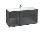 Villeroy und Boch Finion Waschtischunterschrank G060GKHG 119,6x59,1cm, Emotion, Regal links Anthracite matt, Midnight Blue Matt Lacquer