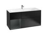 Villeroy und Boch Finion Waschtischunterschrank G060HGPD 119,6x59,1cm, Emotion, Regal links Midnight Blue Matt Lacquer, Black matt lacquer