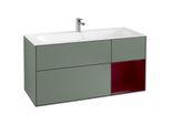 Villeroy und Boch Finion Waschtischunterschrank G070HBGM 119,6x59,1cm, Emotion, Regal rechts Peony, Olive Matt Lacquer