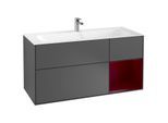 Villeroy und Boch Finion Waschtischunterschrank G070HBGK 119,6x59,1cm, Emotion, Regal rechts Peony, Anthracite matt
