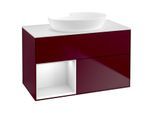 Villeroy und Boch Finion Waschtischunterschrank GA11MTHB 100cm, Abdeckplatte white matt, Emotion, Regale White matt lacquer, Peony Matt