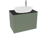 Villeroy und Boch Finion Waschtischunterschrank G87200GM 80x60,3cm, Emotion, Abdeckplatte black matt, Olive Matt Lacquer