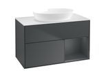 Villeroy und Boch Finion Waschtischunterschrank GA21HGHG 100cm, Abdeckplatte white matt, Emotion, Regale Midnight matt lacquer, Midnight Blue Matt Lacquer