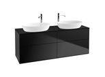 Villeroy und Boch Finion Waschtischunterschrank G96200PD 160x60,3cm, Emotion, Abdeckplatte black matt, Black matt lacquer