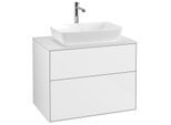 Villeroy und Boch Finion Waschtischunterschrank F75100GF 80x60,3cm, Abdeckplatte white matt, Glossy white lacquer