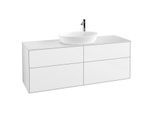 Villeroy und Boch Finion Waschtischunterschrank F97100GF 160x60,3cm, Abdeckplatte white matt, Glossy white lacquer