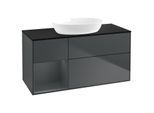 Villeroy und Boch Finion Waschtischunterschrank GA62HGHG 120cm, Abdeckplatte black matt, Emotion, Regale Midnight matt lacquer, Midnight Blue Matt Lacquer