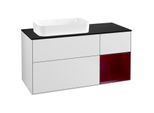 Villeroy und Boch Finion Waschtischunterschrank G692HBMT 120x60,3x50,1cm, Regal rechts Peony, White matt lacquer