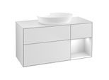 Villeroy und Boch Finion Waschtischunterschrank GA71MTMT 120cm, Abdeckplatte white matt, Emotion, Regale White matt lacquer, White matt lacquer