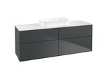Villeroy und Boch Finion Waschtischunterschrank F73100HG 160x60,3x50,1cm, Glass White Matt, Midnight Blue Matt Lacquer