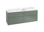 Villeroy und Boch Finion Waschtischunterschrank F72100GM 160x60,3x50,1cm, Glass White Matt, Olive Matt Lacquer
