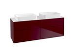 Villeroy und Boch Finion Waschtischunterschrank G72100HB 160x60,3x50,1cm, Glass White Matt, Peony Matt