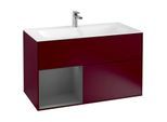 Villeroy und Boch Finion Waschtischunterschrank F030GKHB 99,6x59,1x49,8cm, Regal links Anthracite matt, Peony Matt