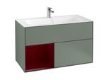 Villeroy und Boch Finion Waschtischunterschrank F030HBGM 99,6x59,1x49,8cm, Regal links Peony, Olive Matt Lacquer