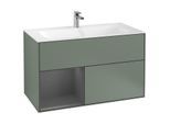 Villeroy und Boch Finion Waschtischunterschrank F030GKGM 99,6x59,1x49,8cm, Regal links Anthracite matt, Olive Matt Lacquer
