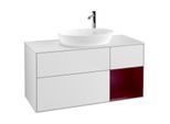 Villeroy und Boch Finion Waschtischunterschrank G951HBMT 120cm, Abdeckplatte white matt, Emotion, Regale Peony matt lacquer, White matt lacquer