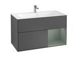 Villeroy und Boch Finion Waschtischunterschrank G040GMGK 99,6x59,1cm, Emotion, Regal rechts Olive Matt Lacquer, Anthracite matt