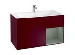 Villeroy und Boch Finion Waschtischunterschrank G040GMHB 99,6x59,1cm, Emotion, Regal rechts Olive Matt Lacquer, Peony Matt