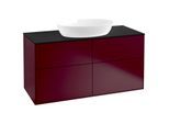 Villeroy und Boch Finion Waschtischunterschrank FA3200HB 120x60,3cm, Abdeckplatte black matt, Peony Matt