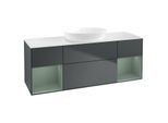 Villeroy und Boch Finion Waschtischunterschrank GD01GMHG 120cm, Abdeckplatte white matt, Emotion, Regale Olive matt lacquer, Midnight Blue Matt Lacquer