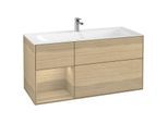 Villeroy und Boch Finion Waschtischunterschrank G060PCPC 119,6x59,1cm, Emotion, Regal links Oak Veneer, Oak Veneer