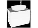 Villeroy und Boch Finion Waschtischunterschrank F87200GF 80x60,3cm, Abdeckplatte black matt, Glossy white lacquer