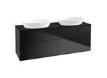 Villeroy und Boch Finion Waschtischunterschrank GA8200PD 160x60,3cm, Emotion, Abdeckplatte black matt, Black matt lacquer