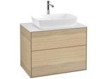 Villeroy und Boch Finion Waschtischunterschrank F75100PC 80x60,3cm, Abdeckplatte white matt, Oak Veneer