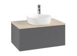 Villeroy & Boch Antao Waschtischunterschrank 800x360x500mm L30153GK mit Beleuchtung mit Struktur FK/AP: GK/3