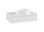 Villeroy und Boch Antao Waschtisch-Unterschrank L08110GF mit Beleuchtung, 80x19x50cm, Waschbeckenplattenfarbe Lack, glossy white lacquer