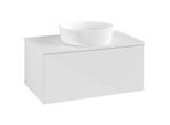 Villeroy und Boch Antao Waschtisch-Unterschrank K30010GF 80x36x50cm, Waschbeckenplattenfarbe Lack, glossy white lacquer