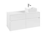Villeroy und Boch Collaro Waschtischunterschrank C04300DH 120 x 54,8 x 50 cm, Waschtisch rechts, Glossy White