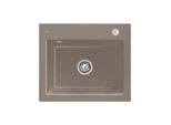 Villeroy und Boch Subway 60 S Einbauspüle 330902TR mit Ablaufgarnitur, Excenterbetätigung, 600 x 510 mm, timber CeramicPlus