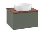 Villeroy und Boch Antao Waschtisch-Unterschrank K29112HL 60x36x50cm, Waschbeckenplattenfarbe warm walnut, leaf green matt lacquer