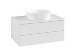 Villeroy und Boch Antao Waschtisch-Unterschrank L19110GF 80x36x50cm, Waschbeckenplattenfarbe Lack, glossy white lacquer