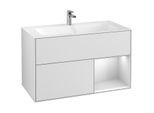 Villeroy und Boch Finion Waschtischunterschrank F040MTMT 99,6x59,1x49,8cm, Regal rechts White matt lacquer, White matt lacquer