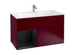 Villeroy und Boch Finion Waschtischunterschrank F030PDHB 99,6x59,1x49,8cm, Regal links Black matt lacquer, Peony Matt