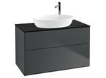 Villeroy und Boch Finion Waschtischunterschrank G88200HG 100x60,3cm, Emotion, Abdeckplatte black matt, Midnight Blue Matt Lacquer